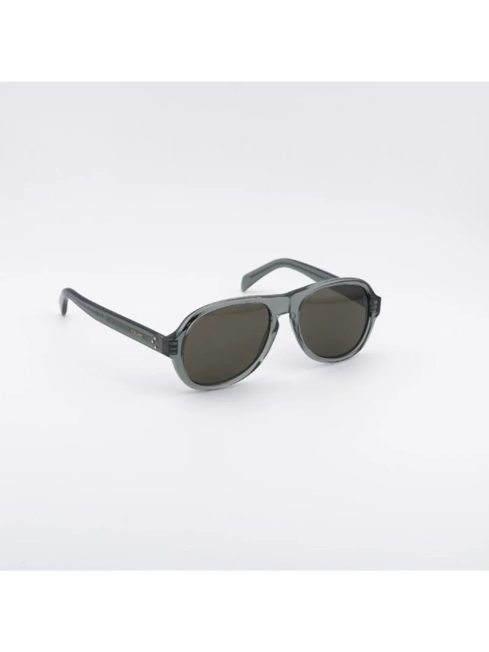 Celine CL40298I 93E Sunglasses Green Aviator Frame, Brown Lenses